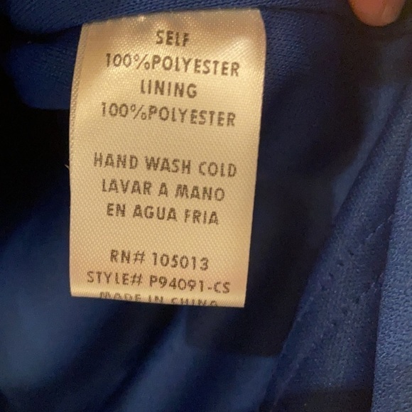 Andree by Unit Blue Dress Scalloped Neck Sheath Dress Size 1x - Picture 8 of 8